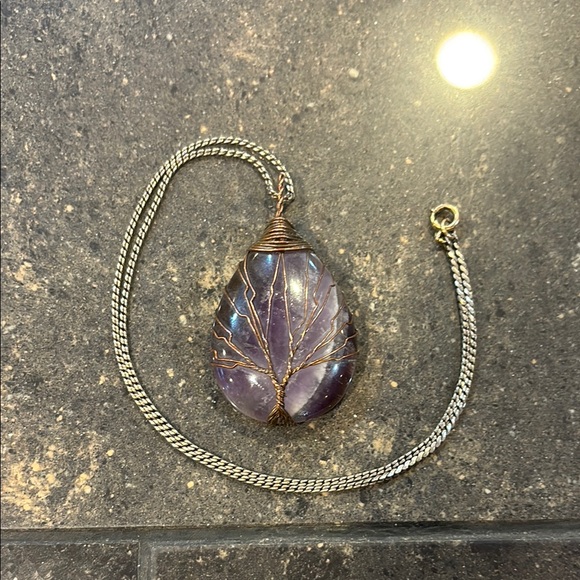 Hand Crafted Amethyst Pendant Necklace - Picture 1 of 2